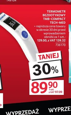 Termometr bezdotykowy TMB-Compact Tech-Med promocja w Selgros