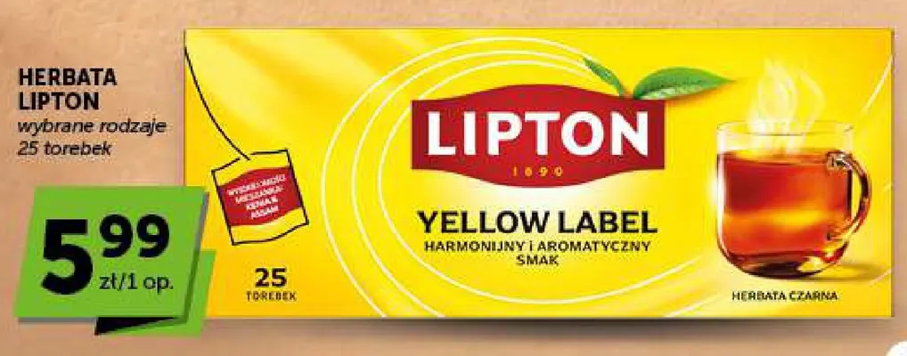 Herbata Lipton Yellow Label promocja w Euro Sklep
