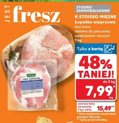 Łopatka wieprzowa bez kości promocja w Kaufland