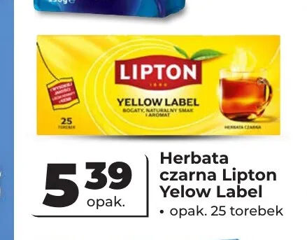 Herbata czarna Lipton Yellow Label promocja w Odido