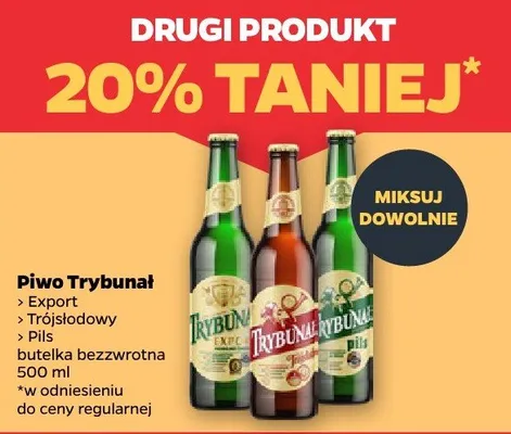 Piwo Trybunał Trójsłodowy promocja w Netto