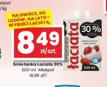 Śmietanka Łaciata 30% promocja w emma MARKET