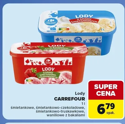 Lody waniliowe z bakaliami Carrefour promocja w Carrefour Market