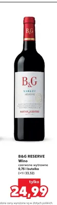 Wino czerwone wytrawne B&G Reserve Merlot promocja w Kaufland