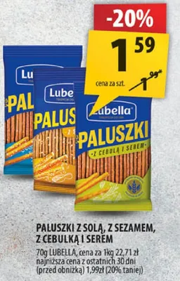 Paluszki z Cebulką i Serem Lubella promocja w Arhelan