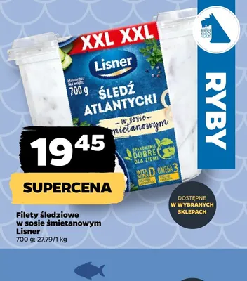 Filety śledziowe w sosie śmietanowym Lisner promocja w Netto
