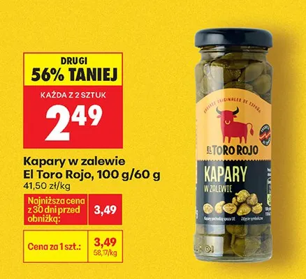 Kapary w zalewie promocja w Biedronka