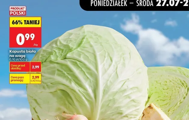 Kapusta biała polska promocja w Biedronka