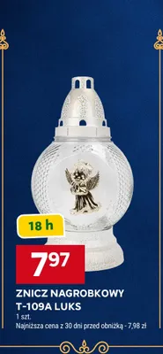 Znicz nagrobkowy T-109A Luks promocja w Stokrotka