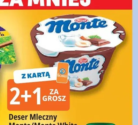 Deser mleczny Monte White promocja w Leclerc