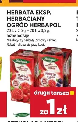 Herbata eksp. Herbaciany Ogród Herbapol Malina promocja w Stokrotka