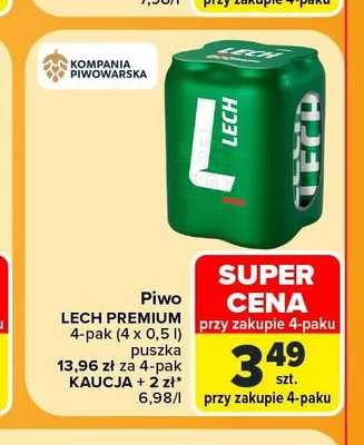 Piwo Lech Premium promocja w Carrefour