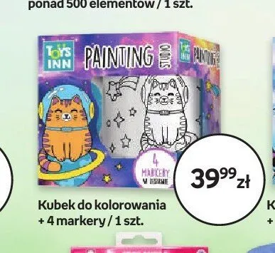 Kubek do kolorowania Toys Inn Painting Studio Kot promocja w Empik