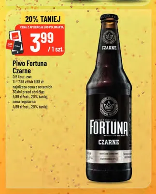 Piwo Fortuna Czarne promocja w POLOmarket