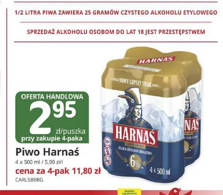 Piwo Harnaś 4-pak 500 ml promocja w Marketvita