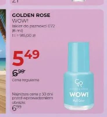 Lakier do paznokci Golden Rose Wow! promocja w Drogerie Jawa
