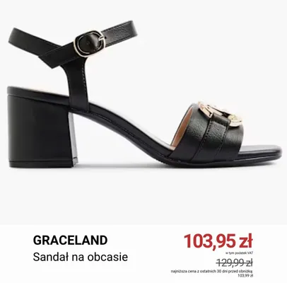 Sandał na obcasie Graceland promocja w Deichmann