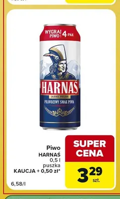 Piwo Harnaś promocja w Carrefour Express