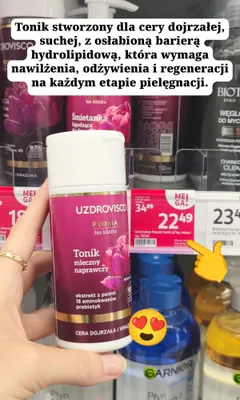 Tonik mleczny naprawczy Uzdrovisco Peonia promocja w Rossmann