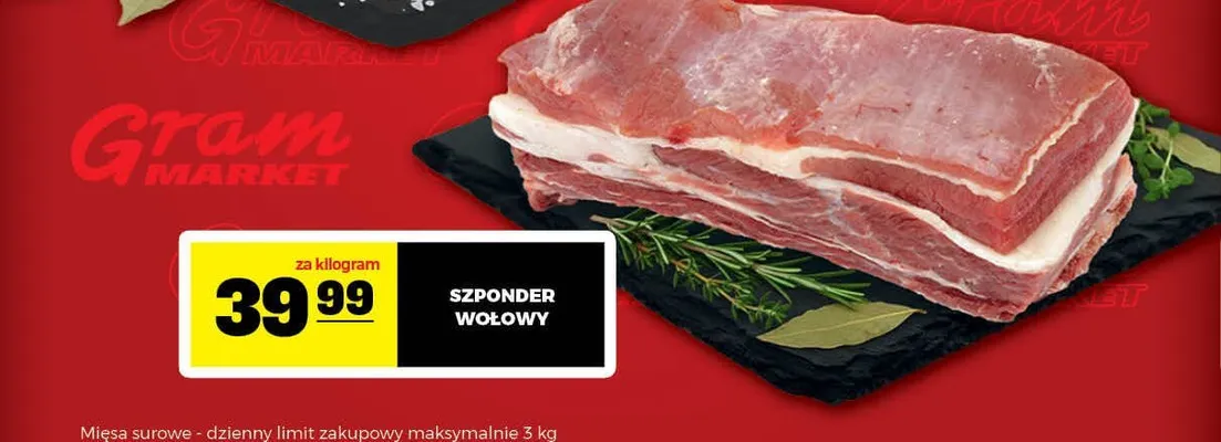 Szponder wołowy promocja w Gram Market