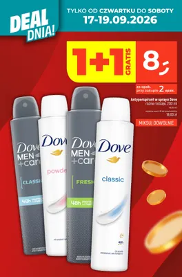 Antyperspirant w sprayu Dove Men+Care Classic promocja w Dealz