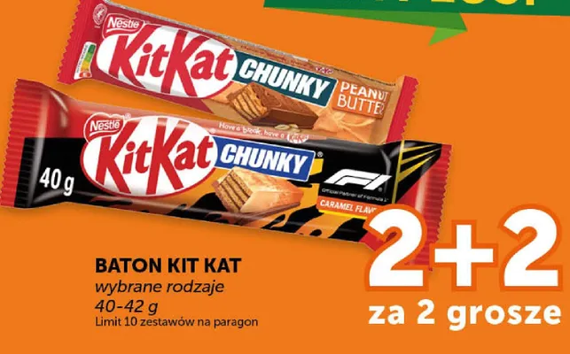 Baton Kit Kat wybrane rodzaje promocja w ABC