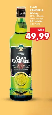 Whisky Clan Campbell 30% promocja w Kaufland