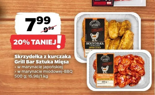 Skrzydełka z kurczaka w marynacie japońskiej Grill Bar Sztuka Mięsa promocja w Netto
