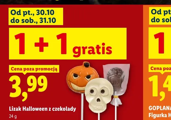 Lizak Halloween z czekolady Czaszka promocja w Lidl