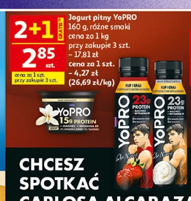 Jogurt pitny YoPRO promocja w Auchan