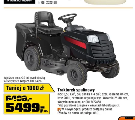Traktorek spalinowy promocja w OBI