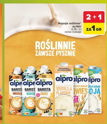 Napój roślinny Alpro Barista Migdał promocja w Carrefour Market
