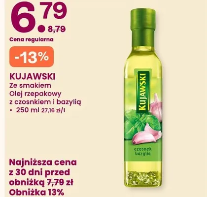 Olej rzepakowy z czosnkiem i bazylią promocja w Frisco