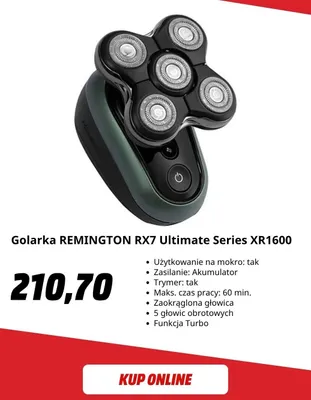 Golarka Remington RX7 Ultimate Series promocja w Media Markt