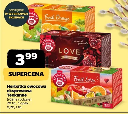 Herbatka owocowa ekspresowa Teekanne promocja w Netto