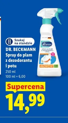 Spray do plam z dezodorantu i potu Dr. Beckmann promocja w Lidl