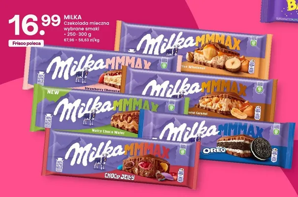 Czekolada mleczna alpine milk Milka promocja w Frisco