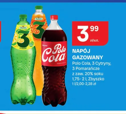 Napój gazowany 3 Cytryny Zbyszko promocja w Chorten