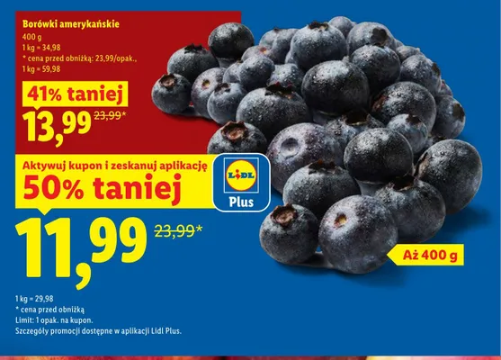 Borówki amerykańskie promocja w Lidl