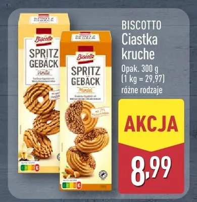 Ciastka kruche Biscotto promocja w Aldi