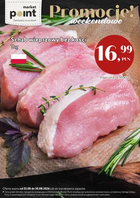 Schab wieprzowy bez kości promocja w Market Point