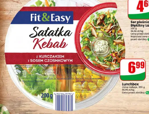 Sałatka Lunchbox Kebab Fit & Easy promocja w Dino