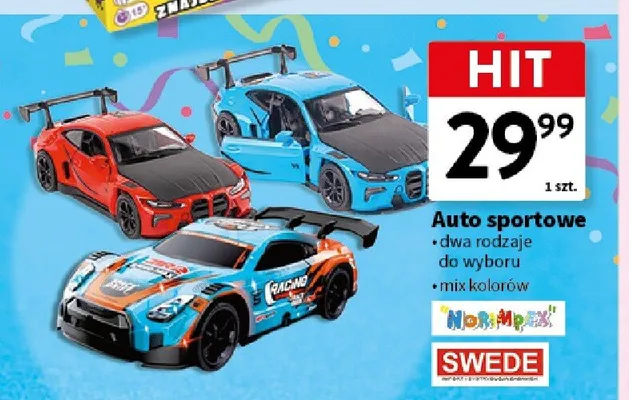Auto sportowe Swede promocja w Intermarche