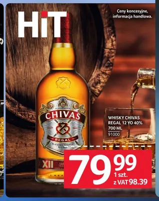 Whisky Chivas Regal 12 YO 40% promocja w Selgros