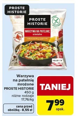 Warzywa na patelnię mrożone PROSTE HISTORIE promocja w Carrefour Market