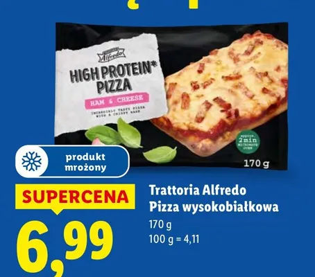 Pizza Trattoria Alfredo Pizza wysokobiałkowa różne rodzaje promocja w Lidl