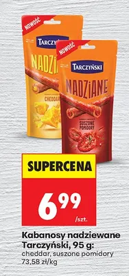 Kabanosy nadziewane Tarczyński cheddar promocja w Biedronka