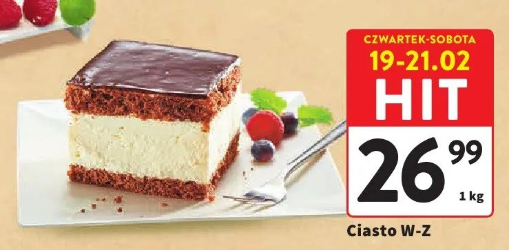 Ciasto W-Z promocja w Intermarche