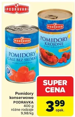 Pomidory konserwowe różne rodzaje promocja w Carrefour