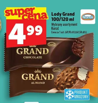 Lody Grand Koral promocja w TOPAZ